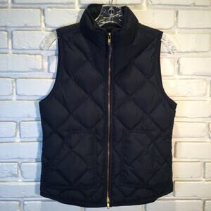 J. Crew Navy Blue Quilted Down Vest XS